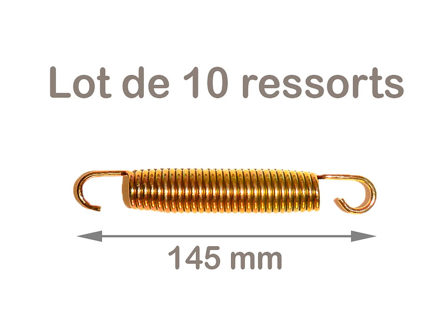 Lot de 10 ressorts Gold 145mm pour trampoline de jardin