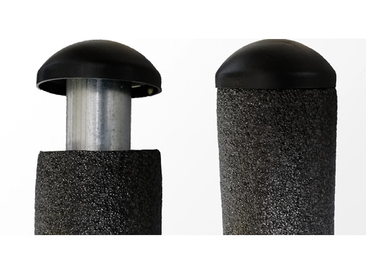 Lot de 8 capuchons de poteaux noir 25mm pour trampoline