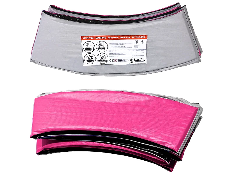 Kangui - Coussin de protection trampoline Ø 430 cm - Rose et Gris
