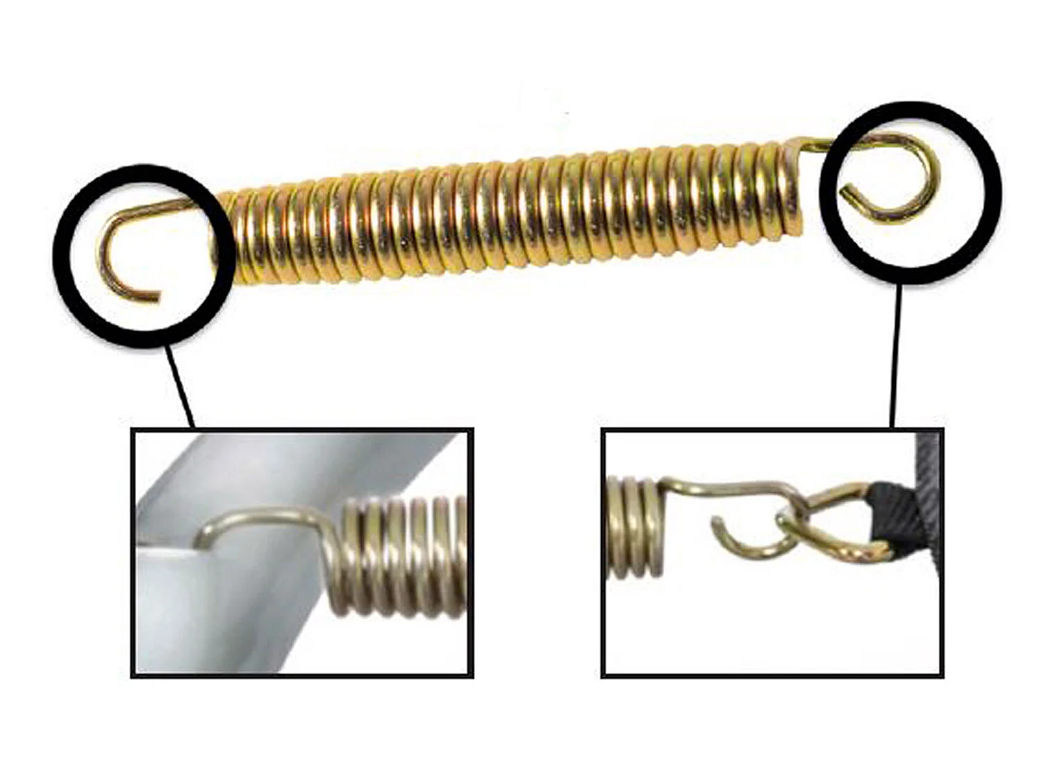 Lot de 10 ressorts Gold 140mm pour trampoline de jardin