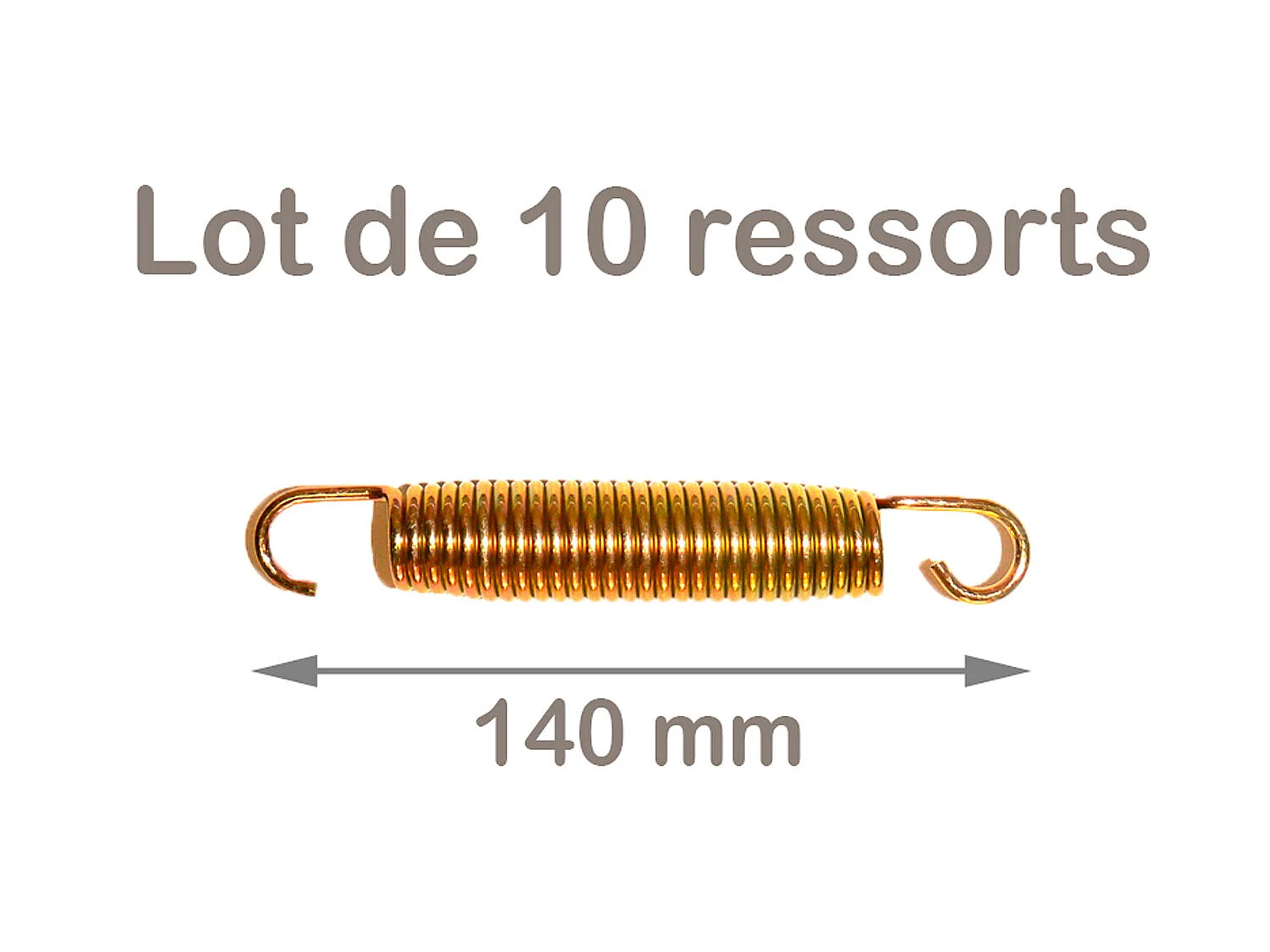 Lot de 10 ressorts Gold 140mm pour trampoline de jardin