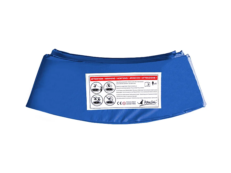 Kangui - Coussin de protection bleu Ø360cm pour trampoline
