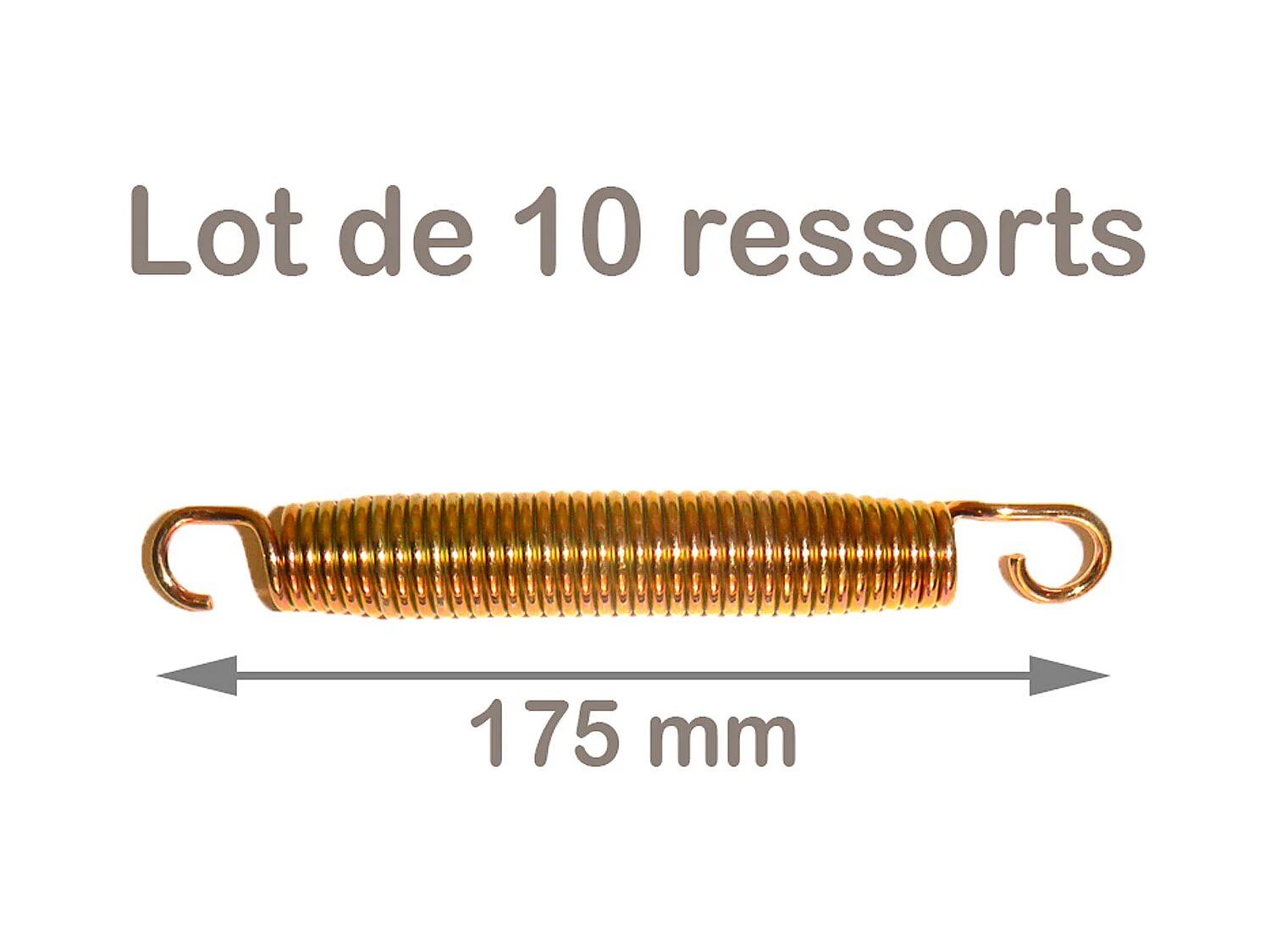 Lot de 10 ressorts Gold 175mm pour trampoline de jardin