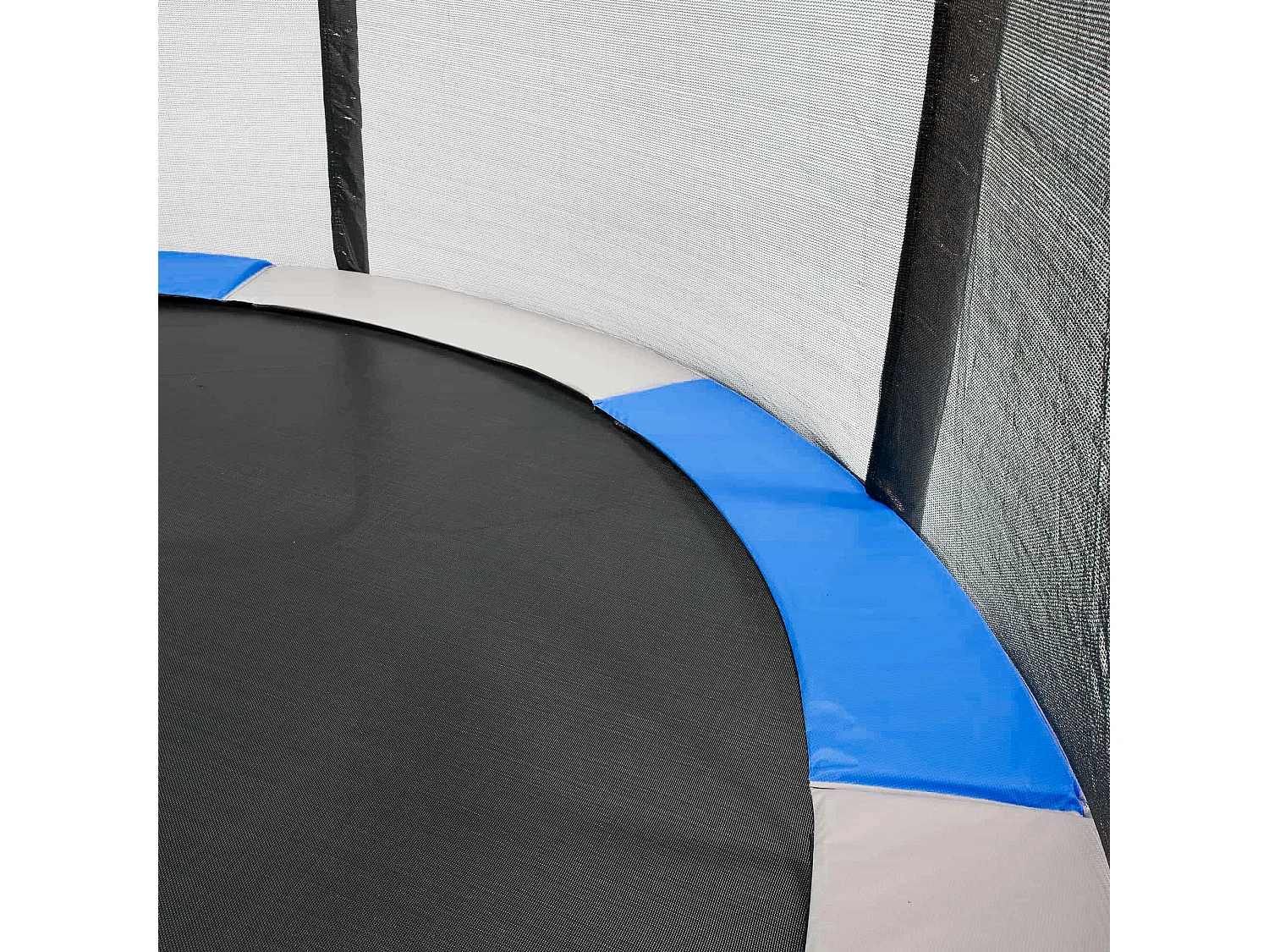 Kangui - Coussin de protection trampoline Ø 430 cm - Bleu et Gris