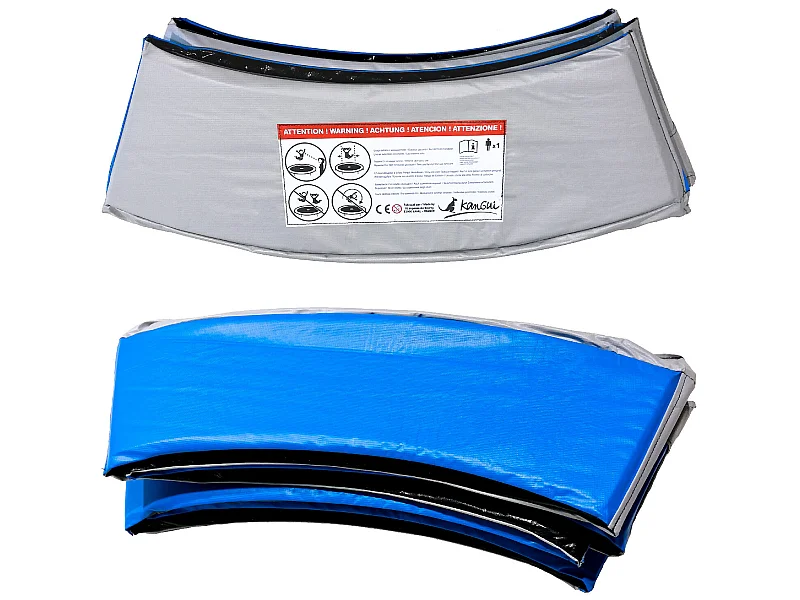 Kangui - Coussin de protection trampoline Ø 430 cm - Bleu et Gris