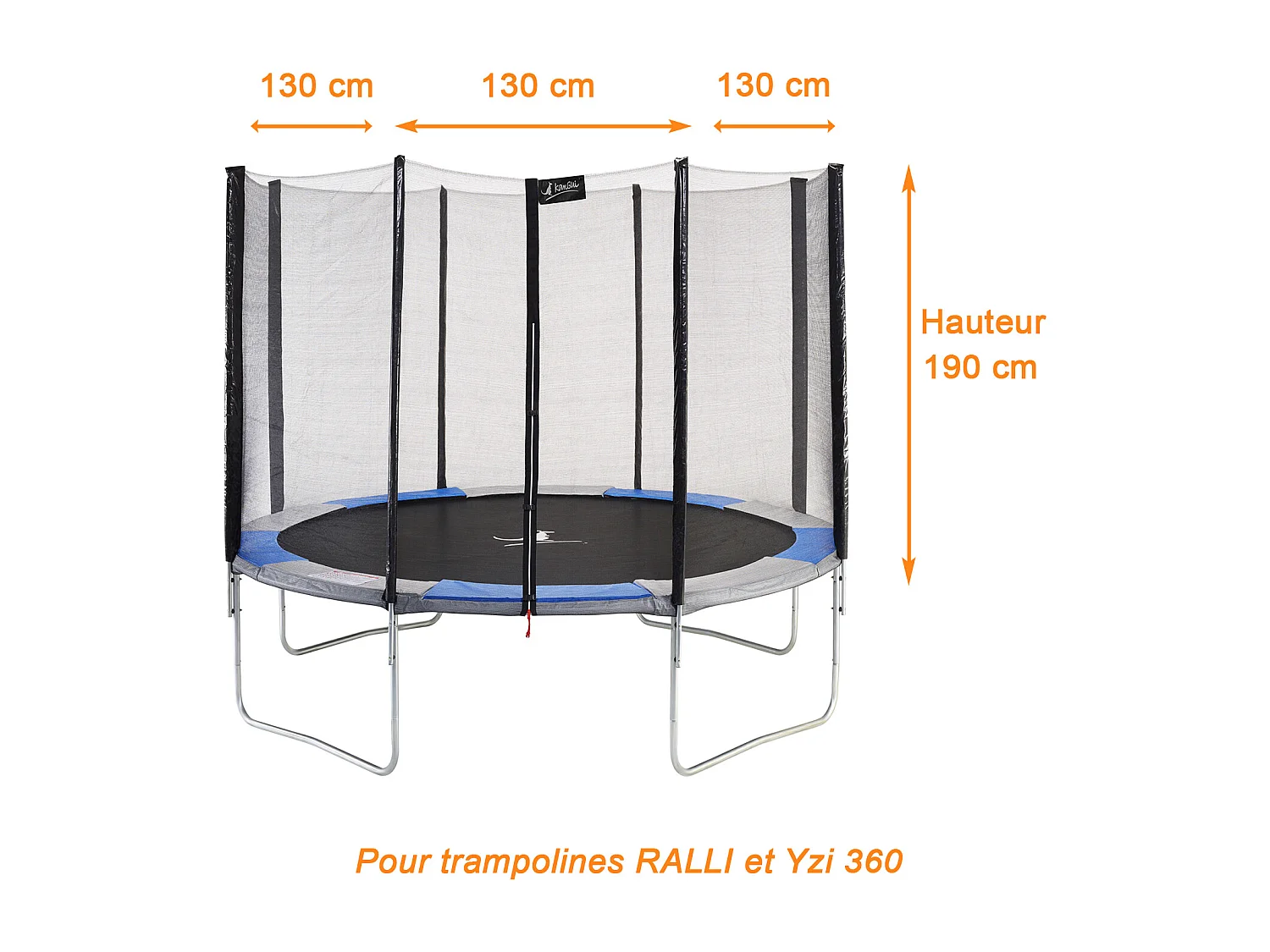 Kangui - Filet de sécurité seul pour trampoline RALLI Ø 360cm