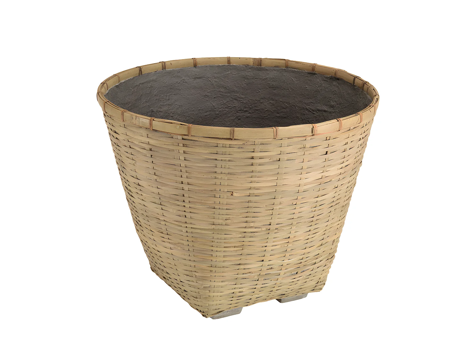 HANS - Pot de fleur rond 60x60cm en bambou naturel