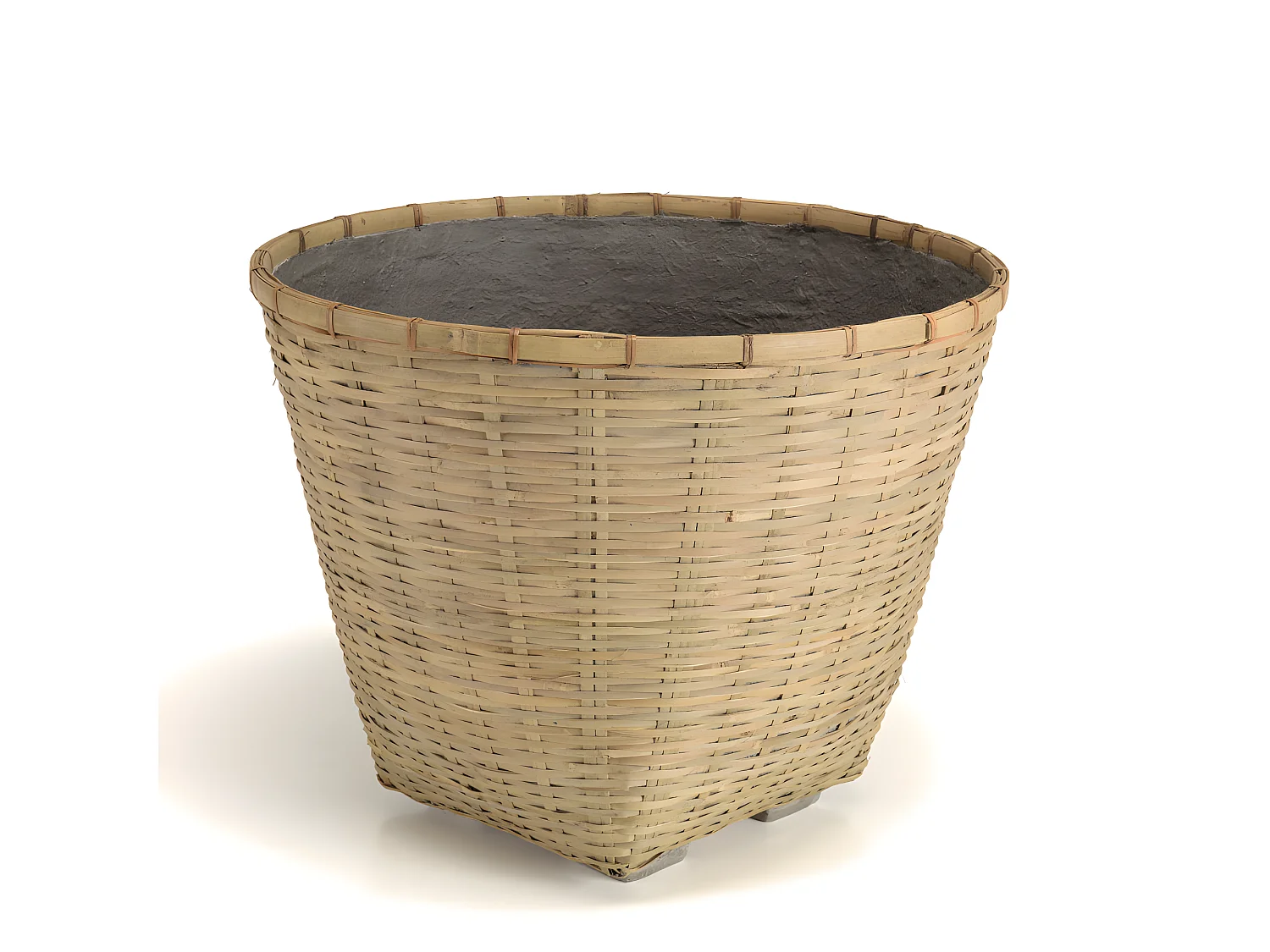 HANS - Pot de fleur rond 60x60cm en bambou naturel