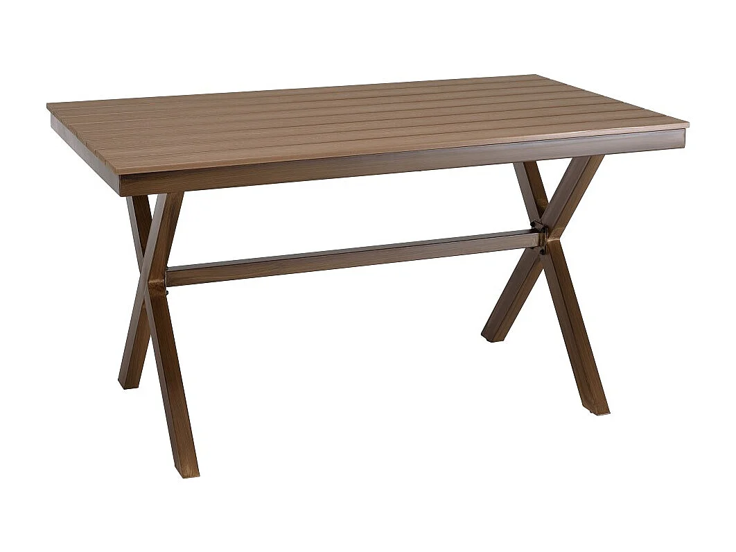 VIANNEY - Table de jardin rectangulaire 4 personnes 140x80cm