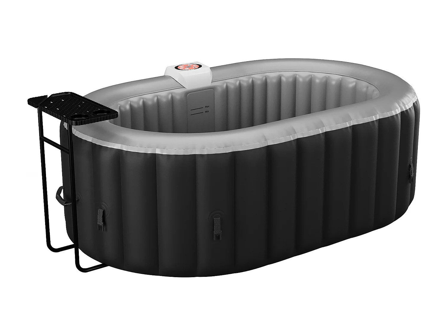 Spa hinchable ovalado B-LUCKY - 2 personas - 190x120x65cm - 90 chorros - Negro