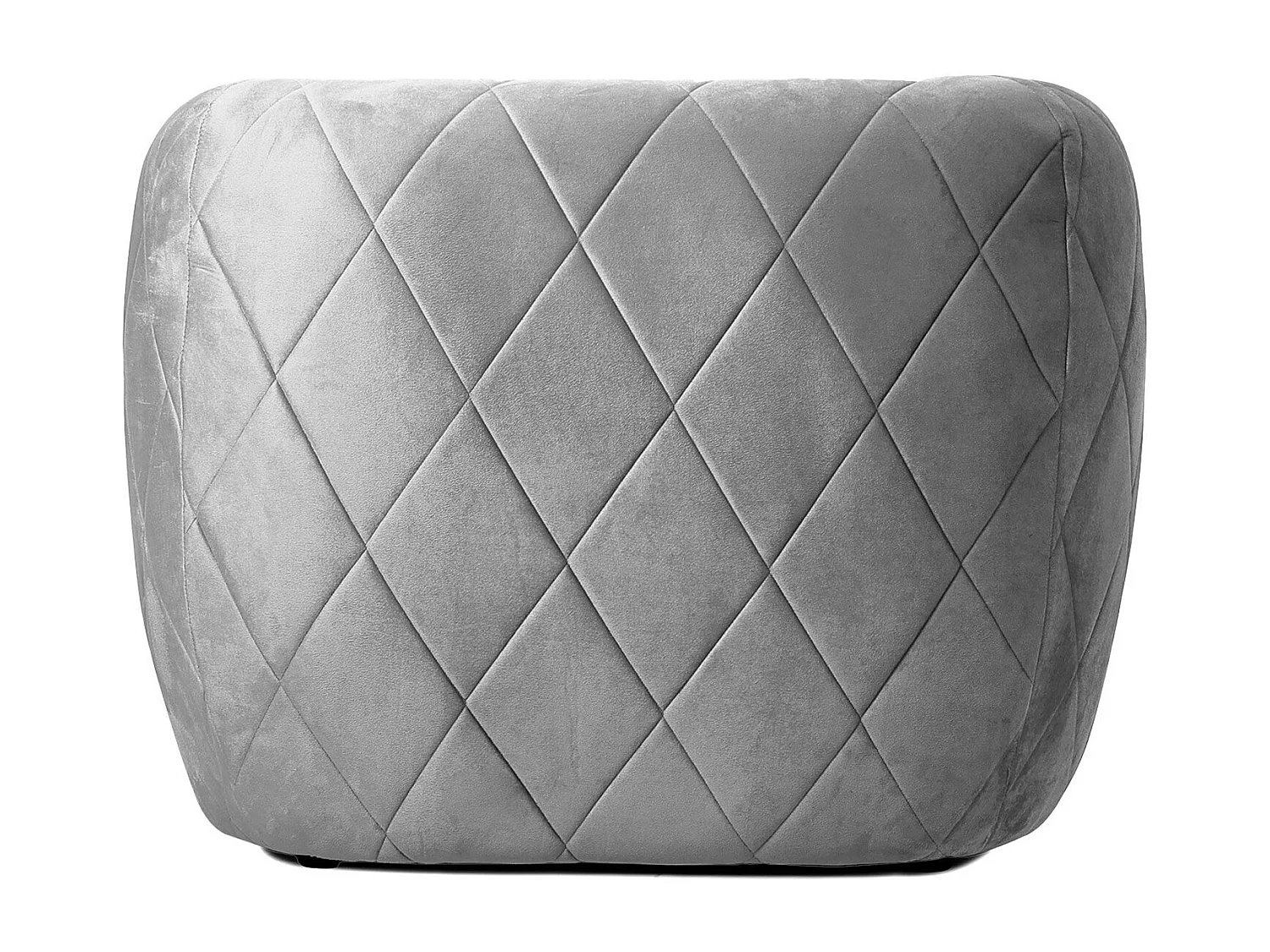 Fauteuil moderne revêtement matelassé Losania Velours Gris