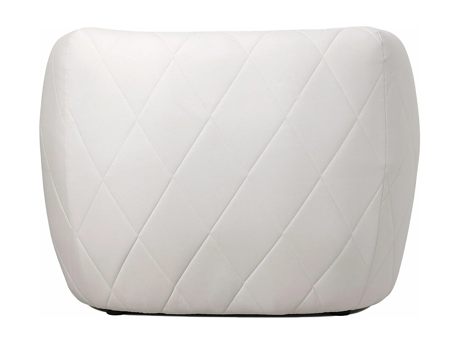 Fauteuil moderne revêtement matelassé Losania Simili Blanc