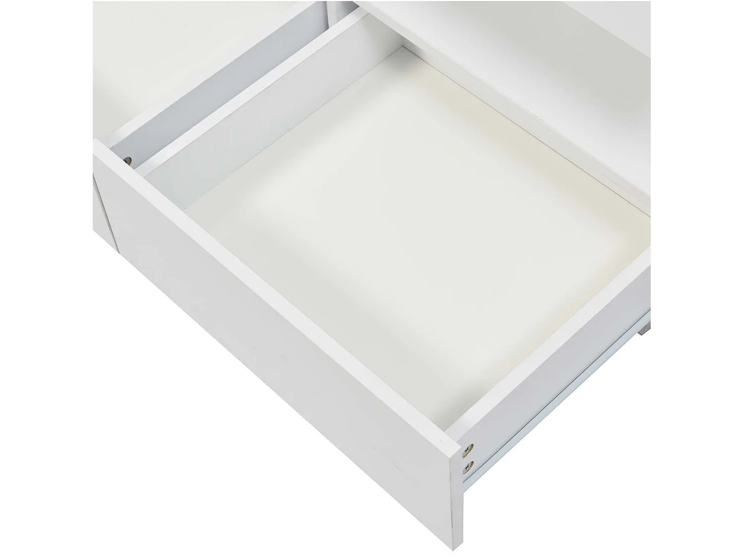 Salontafel met LED - met 2 lades en vakken - moderne stijl - Wit