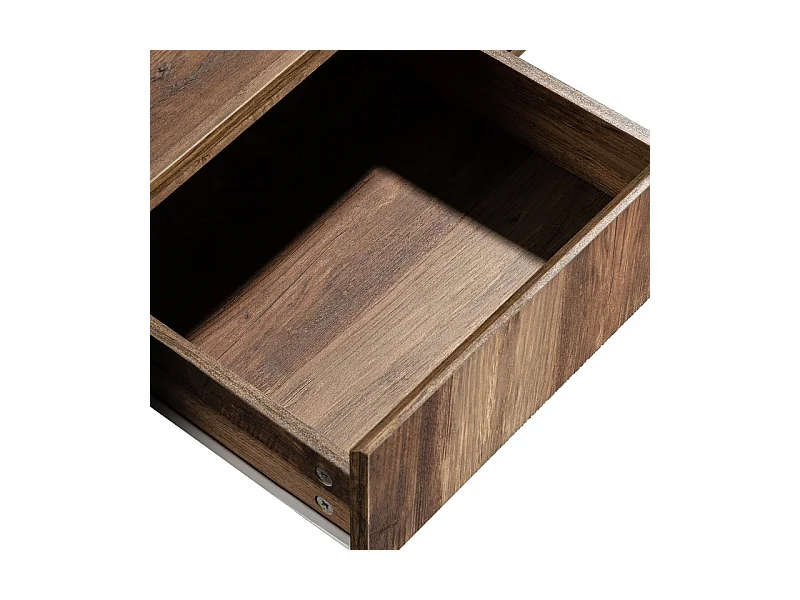 Salontafel met één lade - industriële stijl - Bruin & Zwart