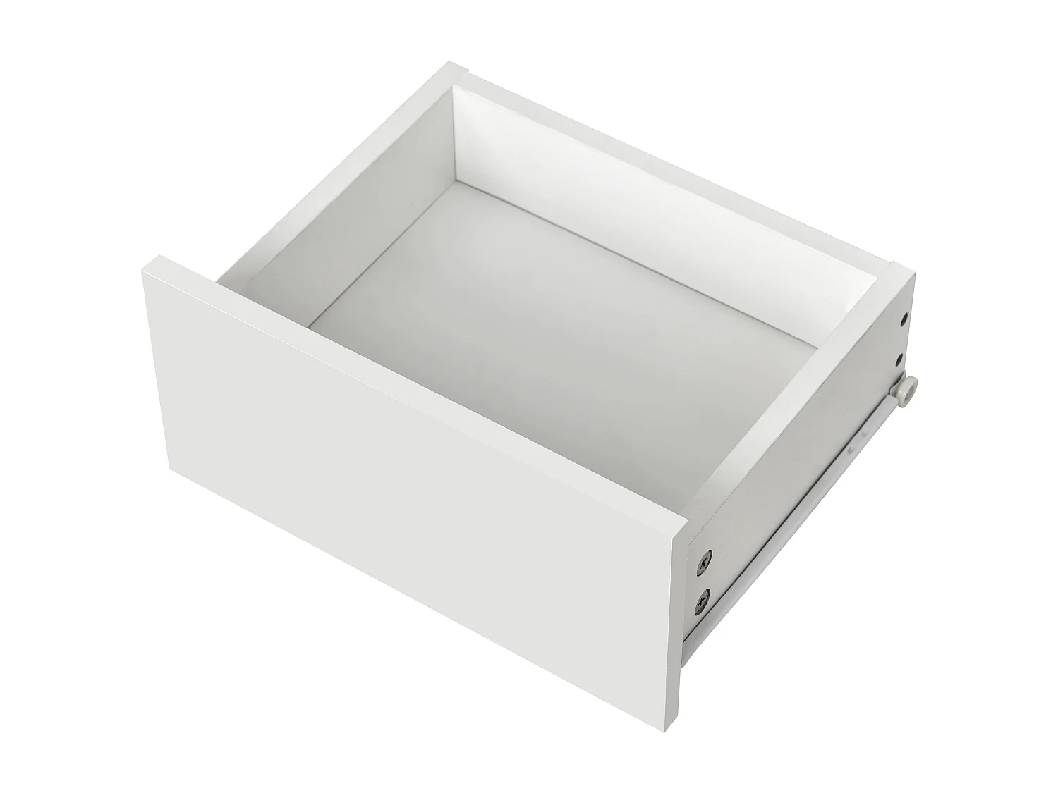 Table basse avec éclairage LED + 2 tiroirs - blanc