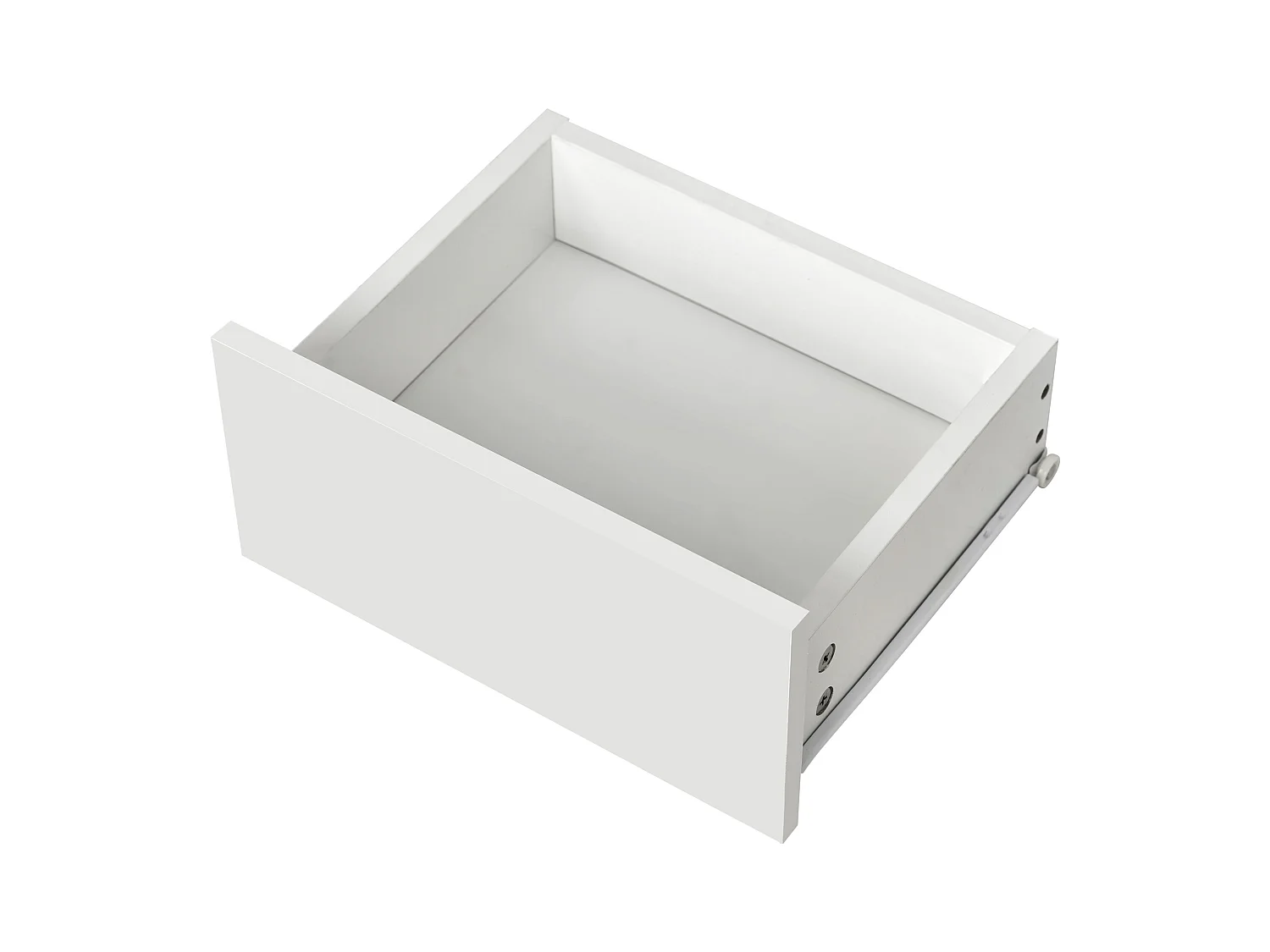 Table basse avec éclairage LED + 2 tiroirs - blanc
