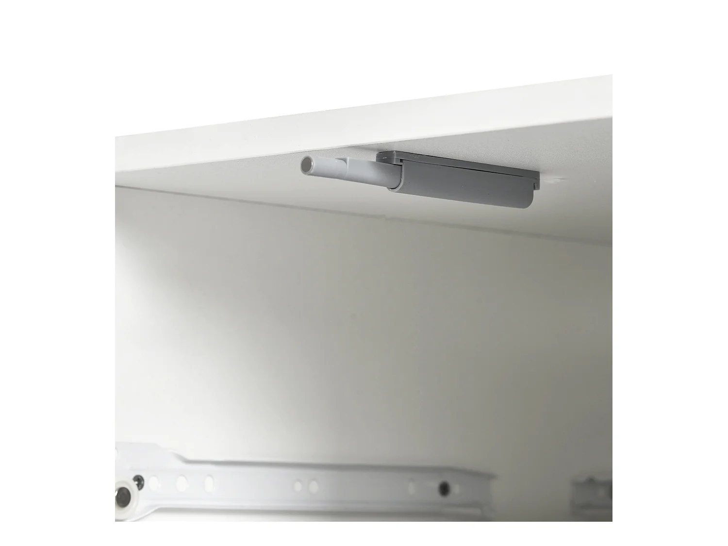 Table basse avec éclairage LED + 2 tiroirs - blanc