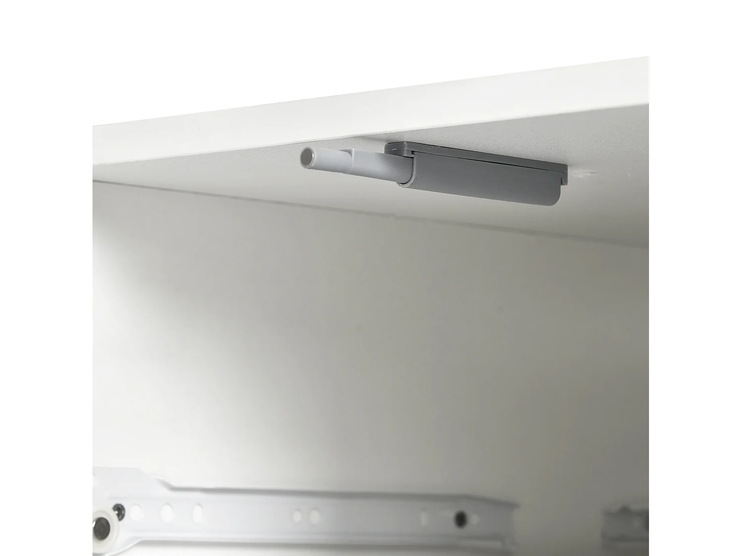 Tavolino con illuminazione LED + 2 cassetti - bianco