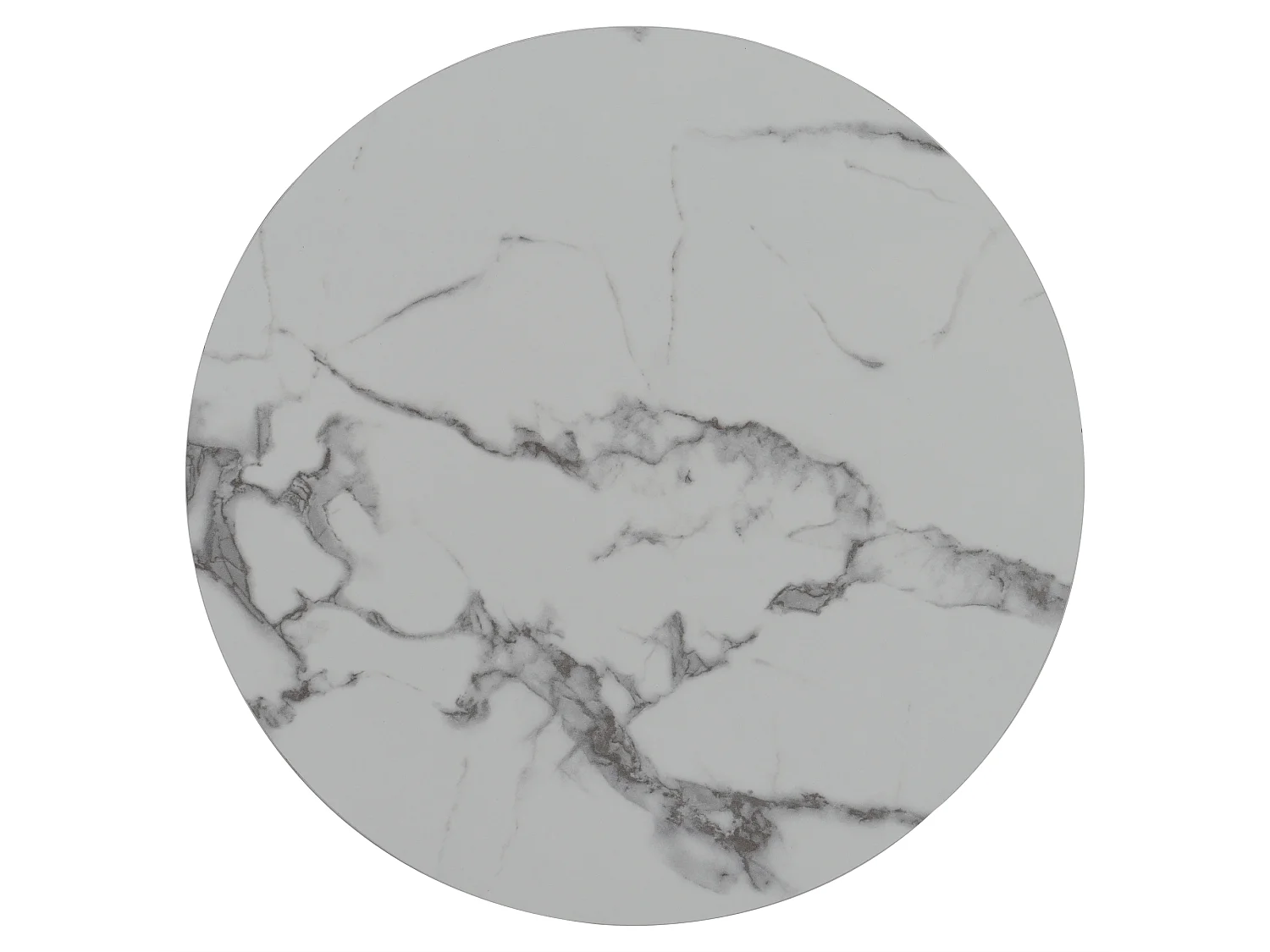 Set van 2 Bijzettafels - fineer met marmerpatroon - metalen structuur - Grijs