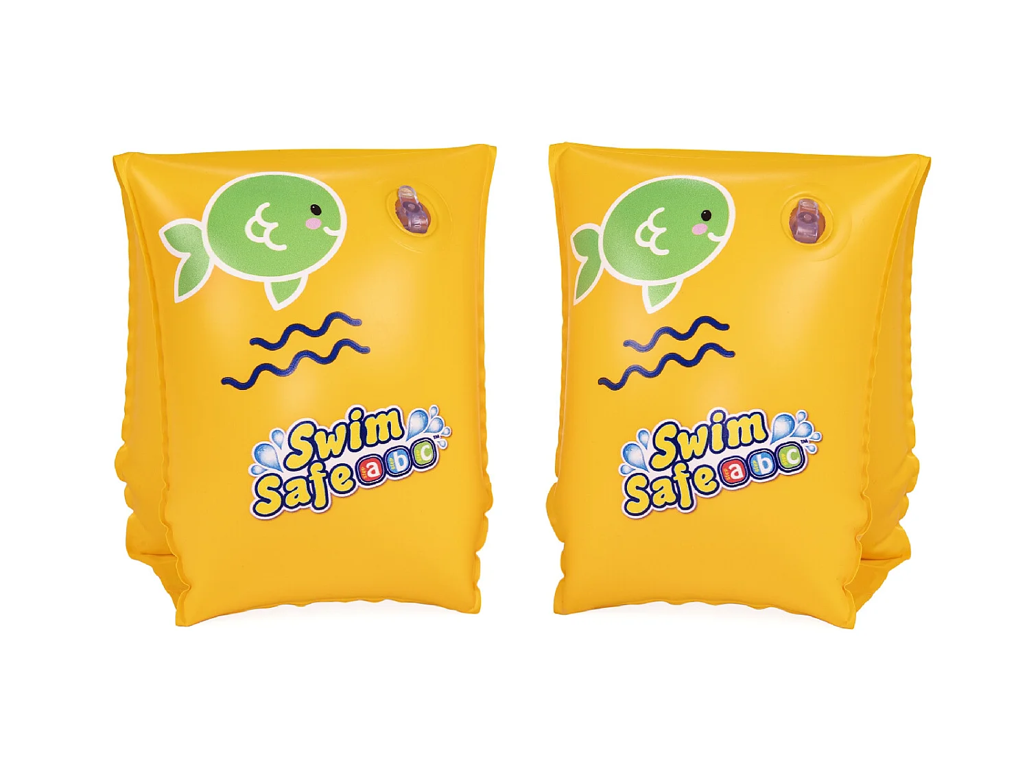 Braccioli Gonfiabili per Bambini da 3 a 6 Anni Bestway Wondersplash 17x13 cm Colore Giallo Doppia Camera D'Aria