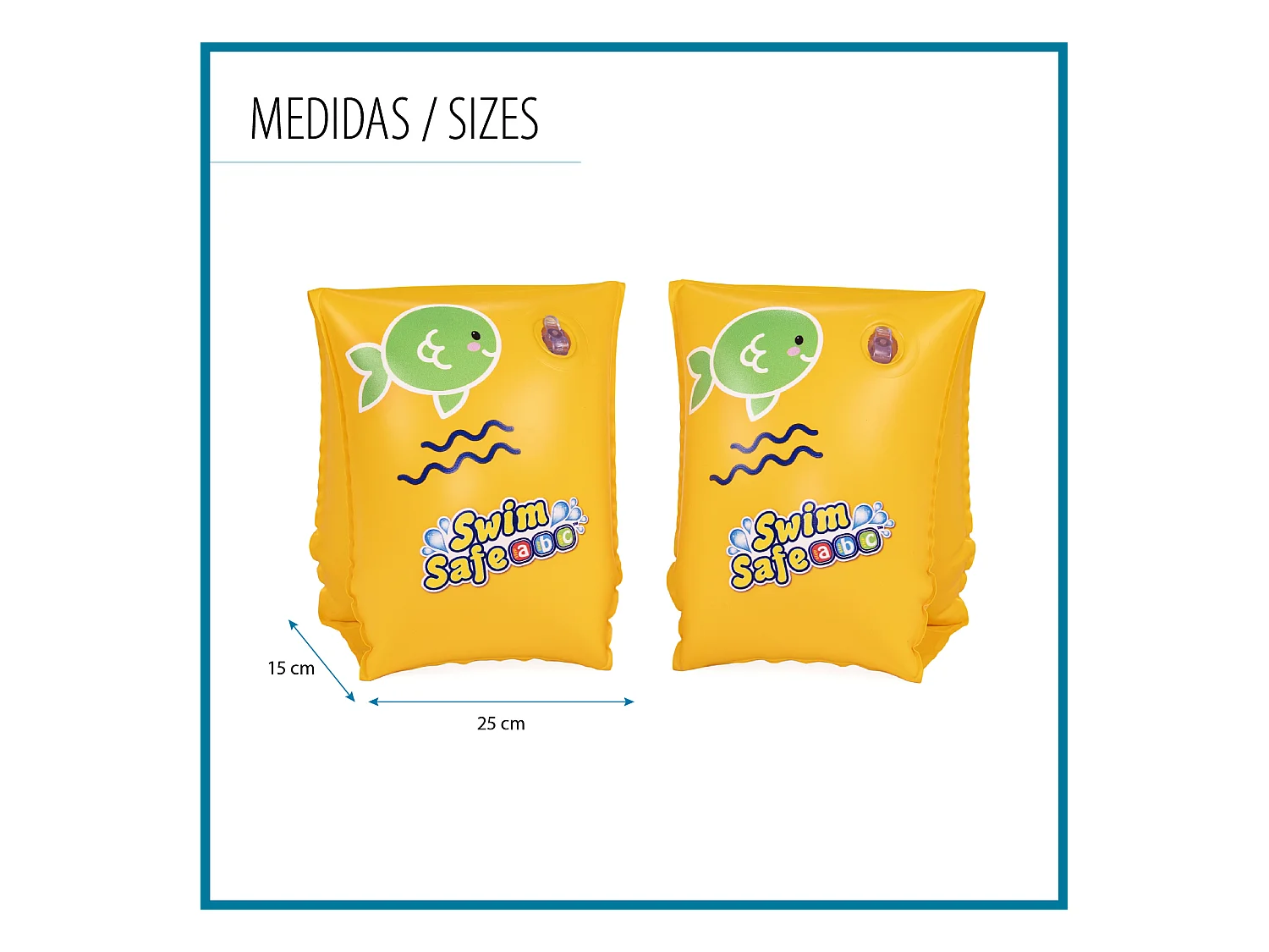 Manguitos Hinchables para Niños de 3 a 6 años Bestway Wondersplash 17x13 cm Color Amarillo Doble Cámara de Aire