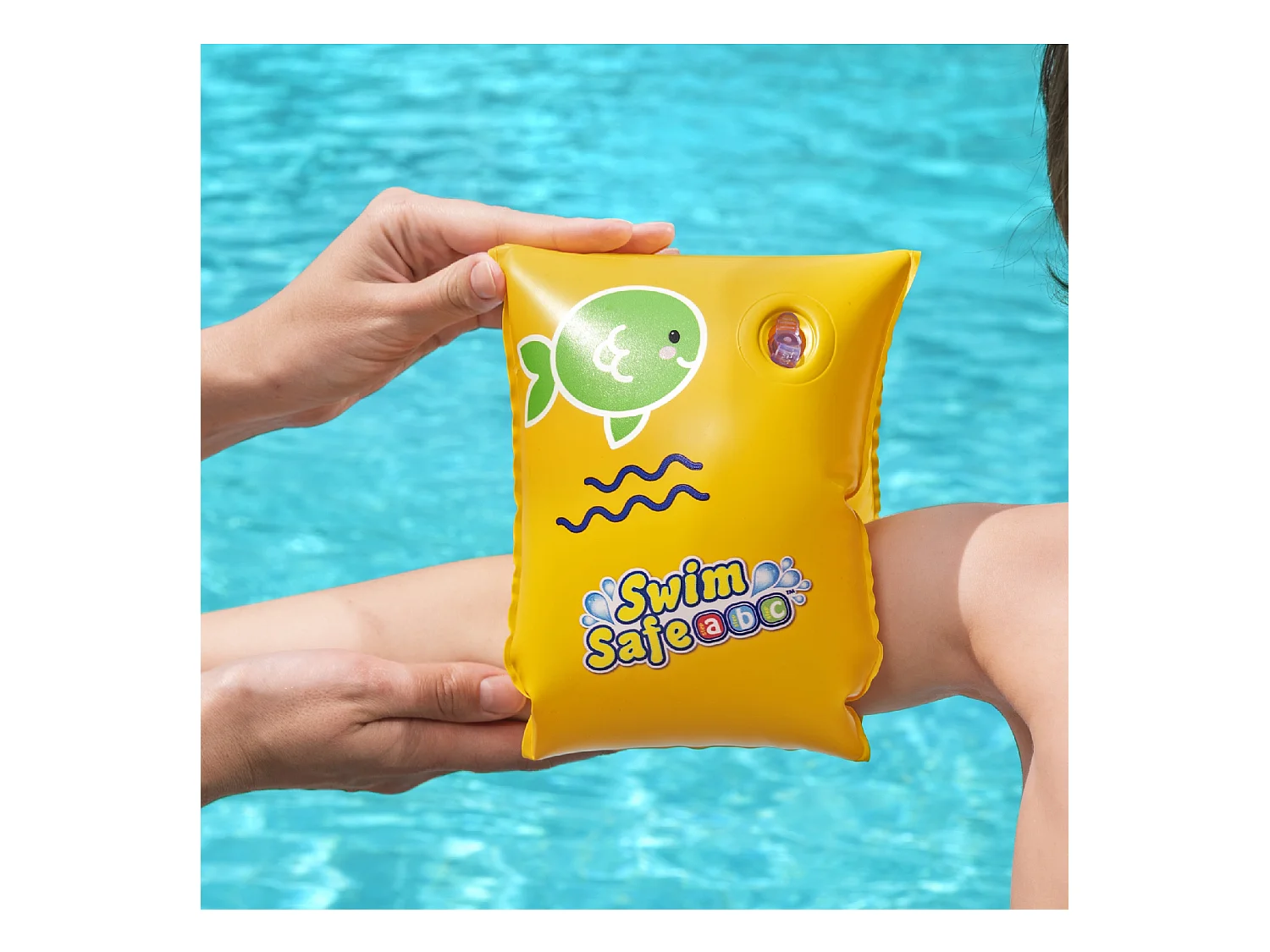 Manguitos Hinchables para Niños de 3 a 6 años Bestway Wondersplash 17x13 cm Color Amarillo Doble Cámara de Aire