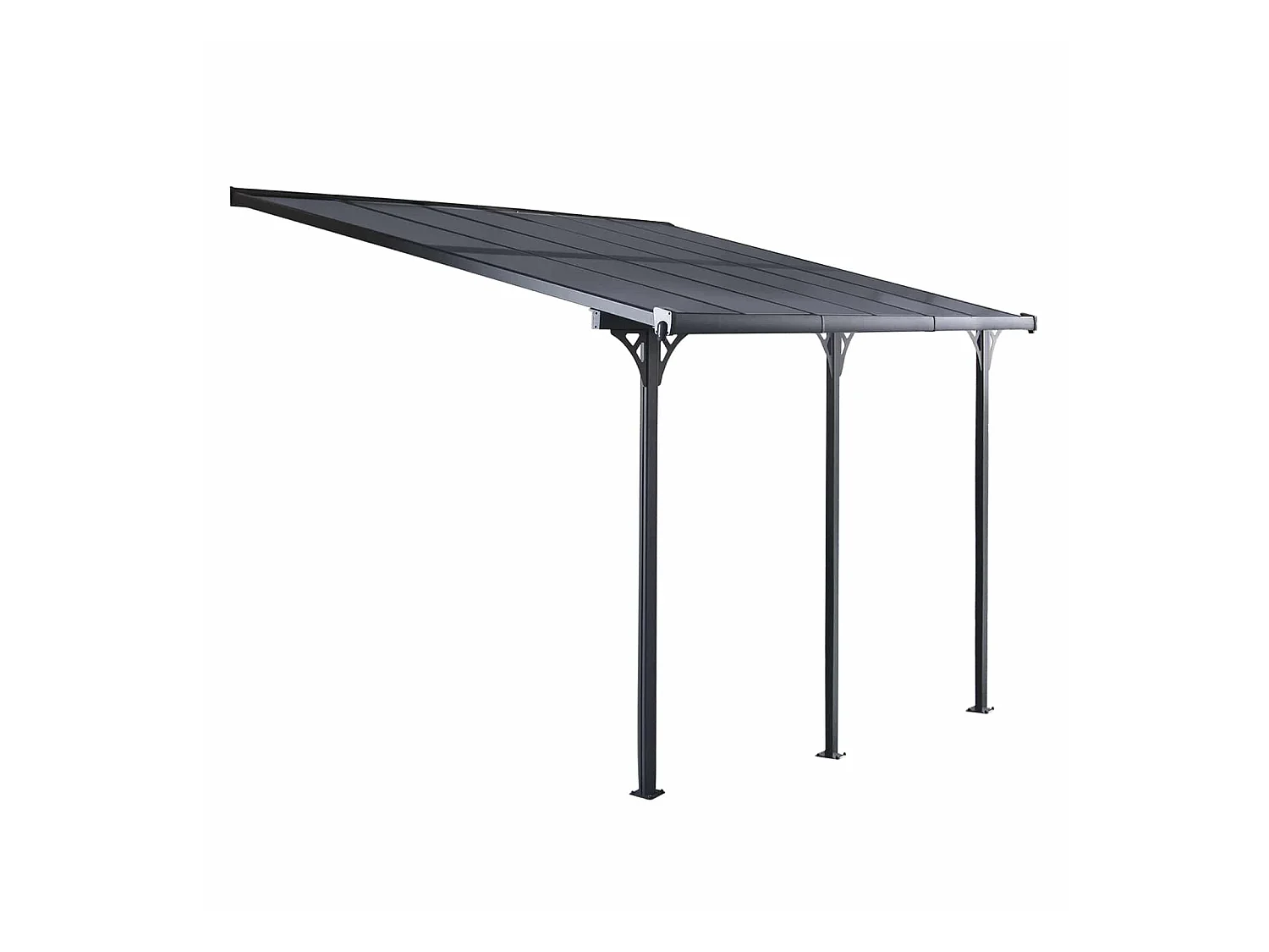 Pergola Gardiun Elliot - 18,8 m² 619x305x227/272 cm Aluminium et Polycarbonate