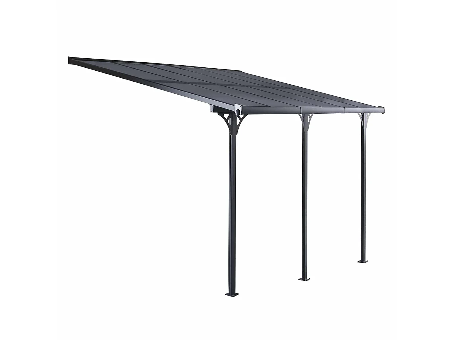 Pergola Gardiun Elliot - 18,8 m² 619x305x227/272 cm Aluminium et Polycarbonate