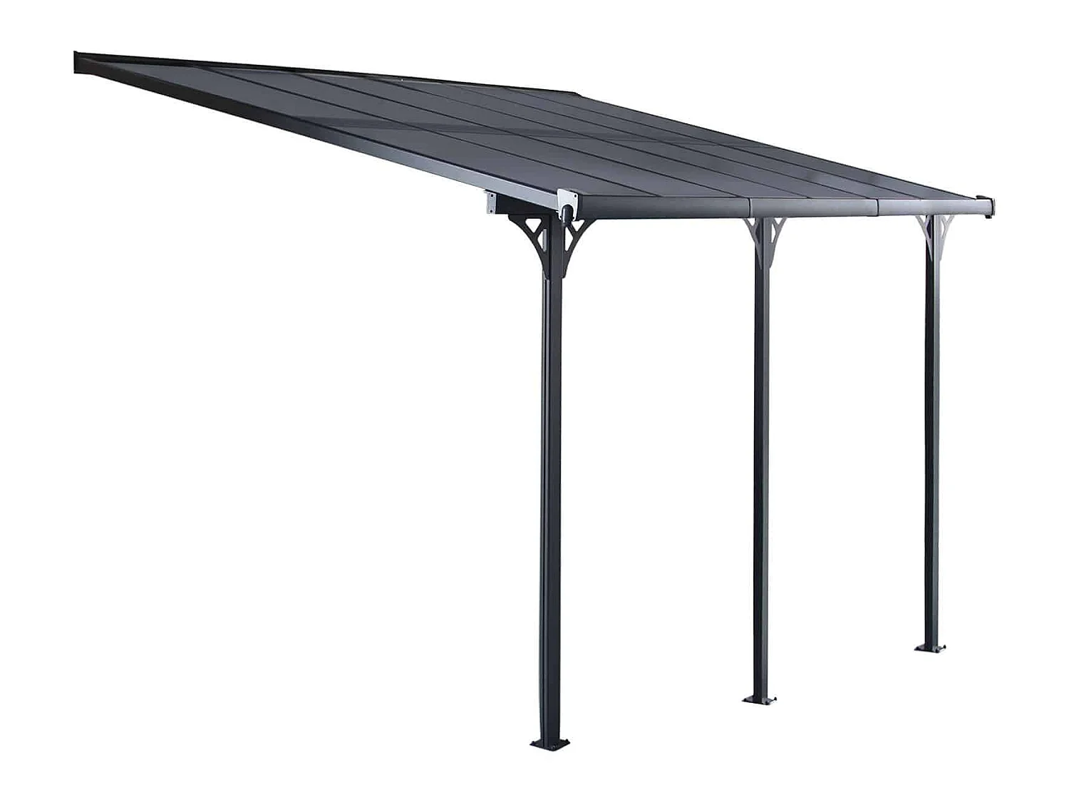 Pergola Gardiun Elliot 11 m² 435x254x220/260 cm Aluminium et Polycarbonate