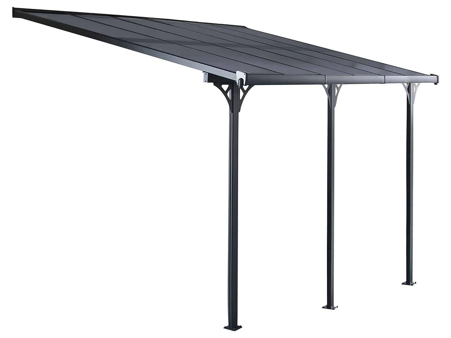 Pergola Gardiun Elliot 11 m² 435x254x220/260 cm Aluminium et Polycarbonate