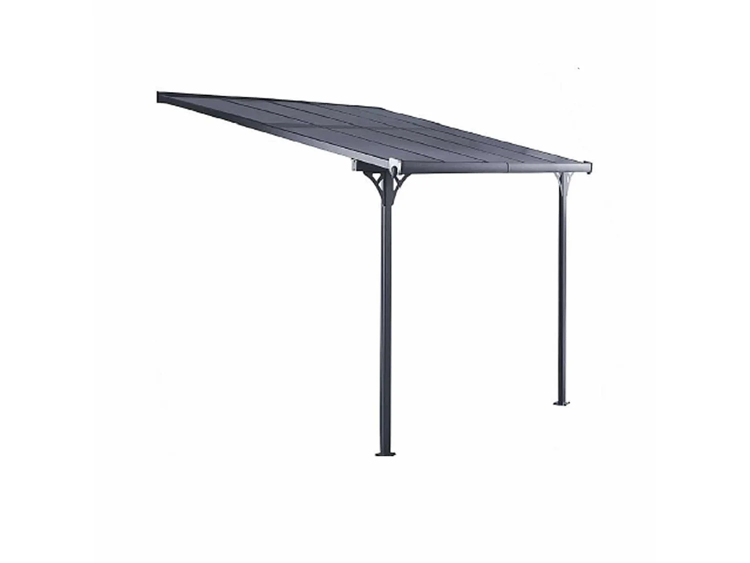 Pergola Gardiun Elliot - 8 m² 313x254x220/260 cm Aluminium et Polycarbonate