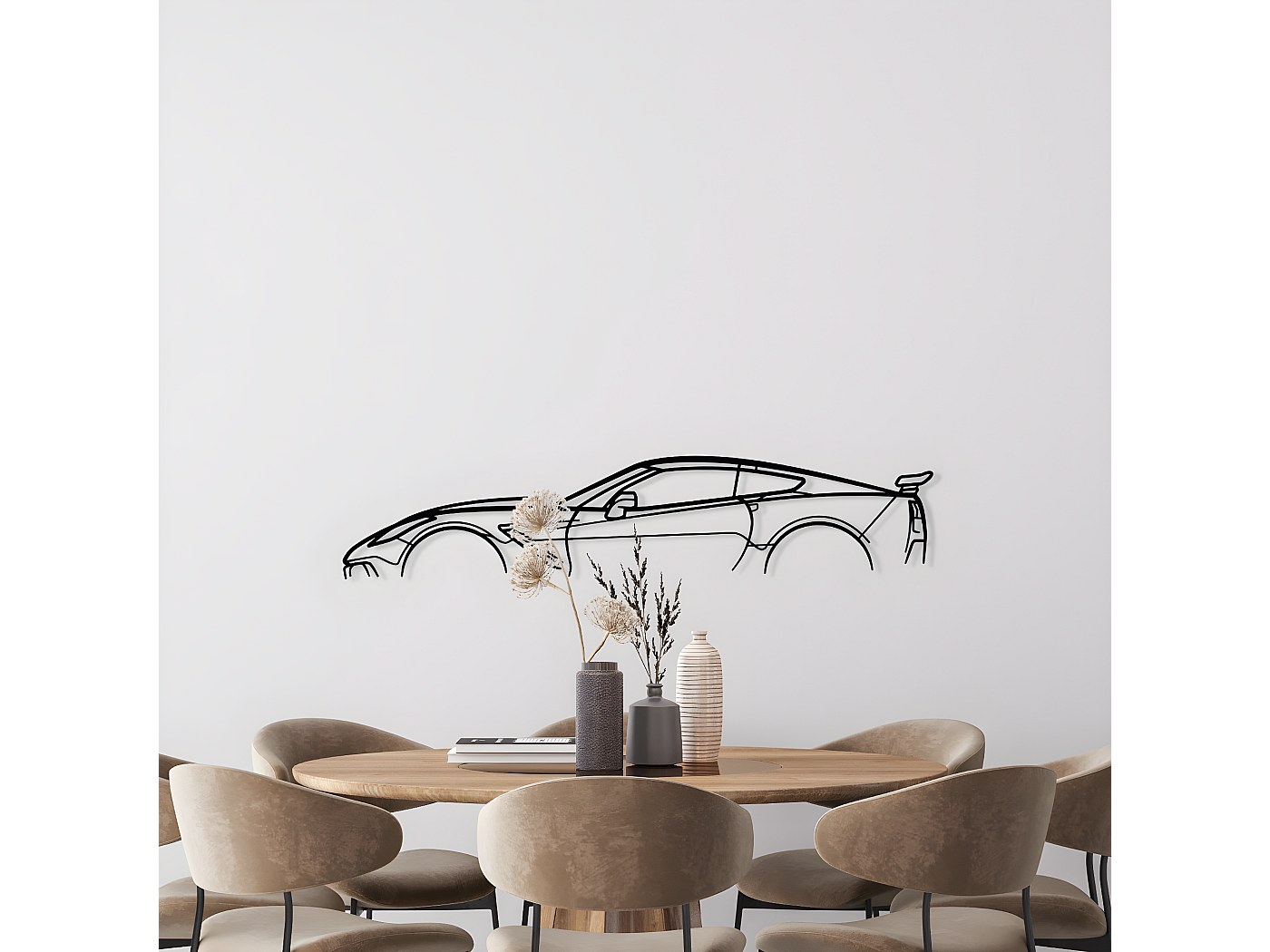 DÉCORATION MURALE EN MÉTAL - CORVETTE C7 Z06 - Décoration murale - 80CM