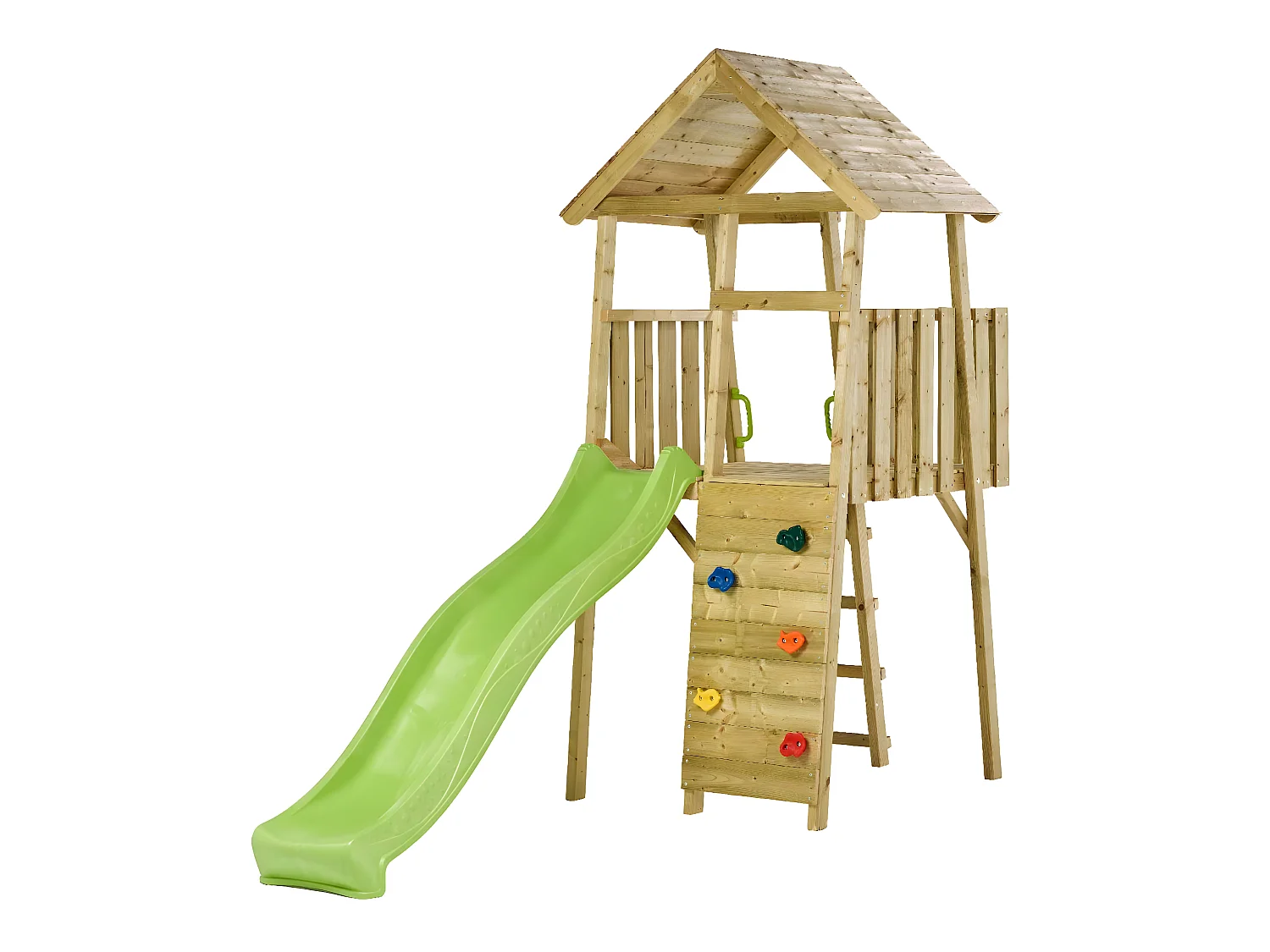 KANGUI Tour de jeux en bois Wiki - Toboggan, mur d'escalade, cabane, échelle
