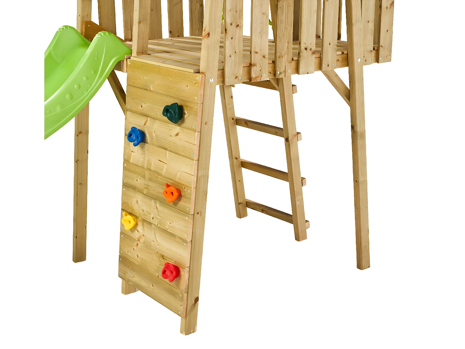 KANGUI Tour de jeux en bois Wiki - Toboggan, mur d'escalade, cabane, échelle