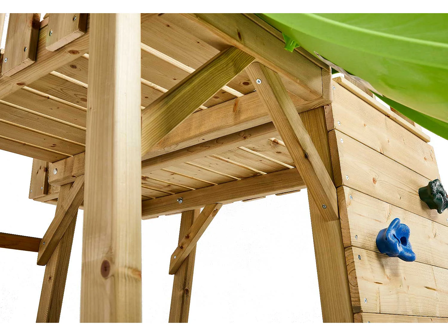 KANGUI Tour de jeux en bois Wiki - Toboggan, mur d'escalade, cabane, échelle et grand bac à sable