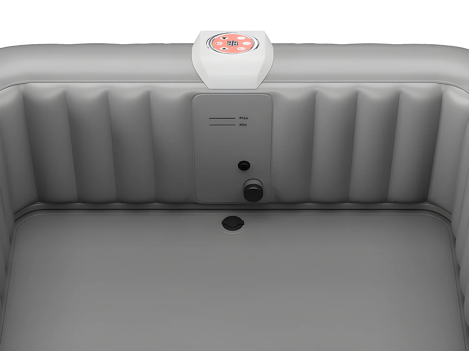 SPA dmuchane kwadratowe dla 6 osób B-COSY - Dł.185 x Gł.185 x Wys.65 cm - 140 dysz powietrznych - Kolo czarny i szary