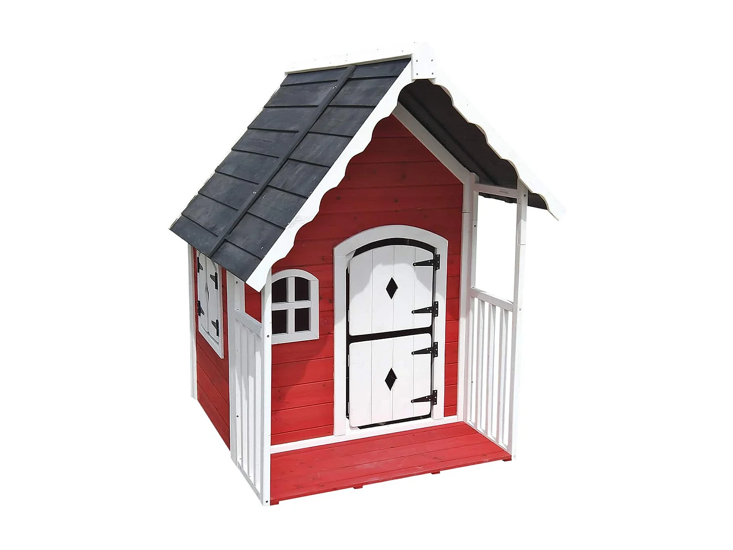 Casita Infantil de Madera Outdoor Toys Anny 1,56 m² 118,5x126,5x150 cm con Barandilla