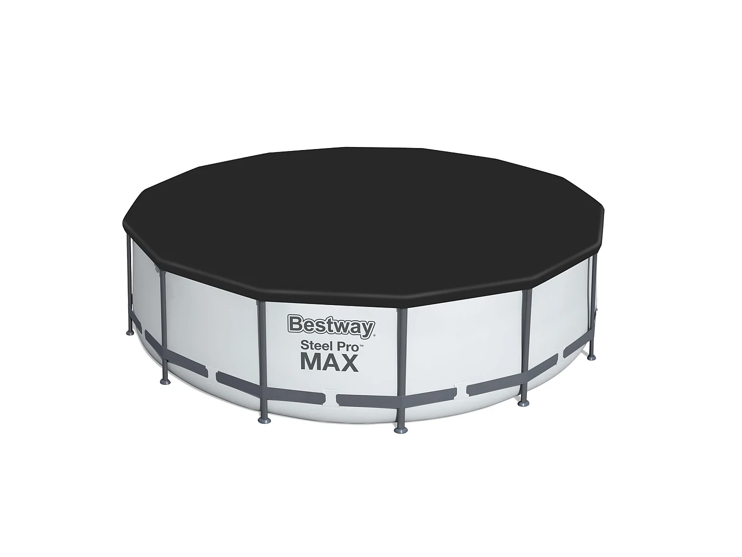 Piscina Desmontable Tubular Bestway Steel Pro Max 427x107 cm con Depuradora Cartucho 3.028 L/H Cobertor y Escalera
