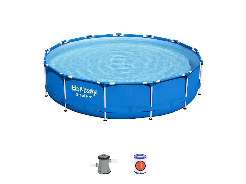 Piscine Hors-sol Tubulaire Bestway Steel Pro 396x84 cm Épurateur à Cartouche de 2 006 L/H
