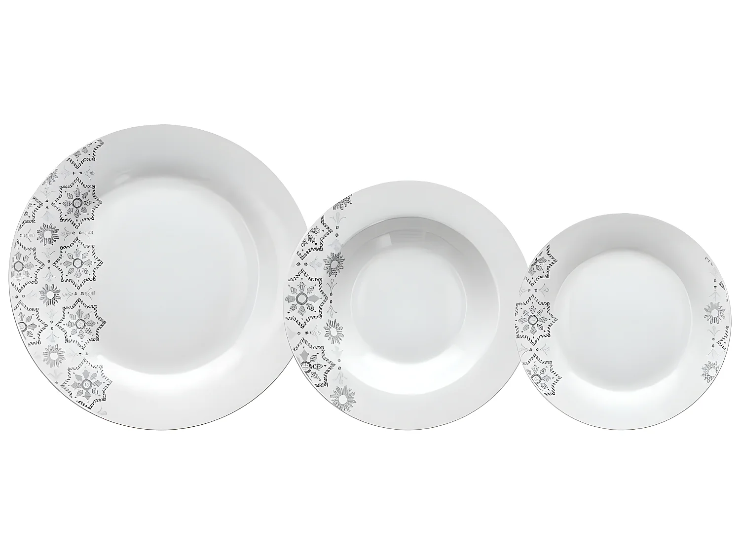 Vajilla 18 Piezas Frost Porcelana Gris