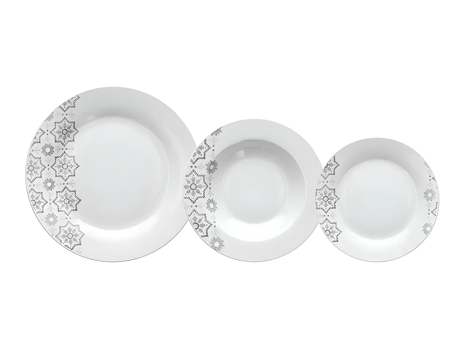 Vajilla 18 Piezas Frost Porcelana Gris