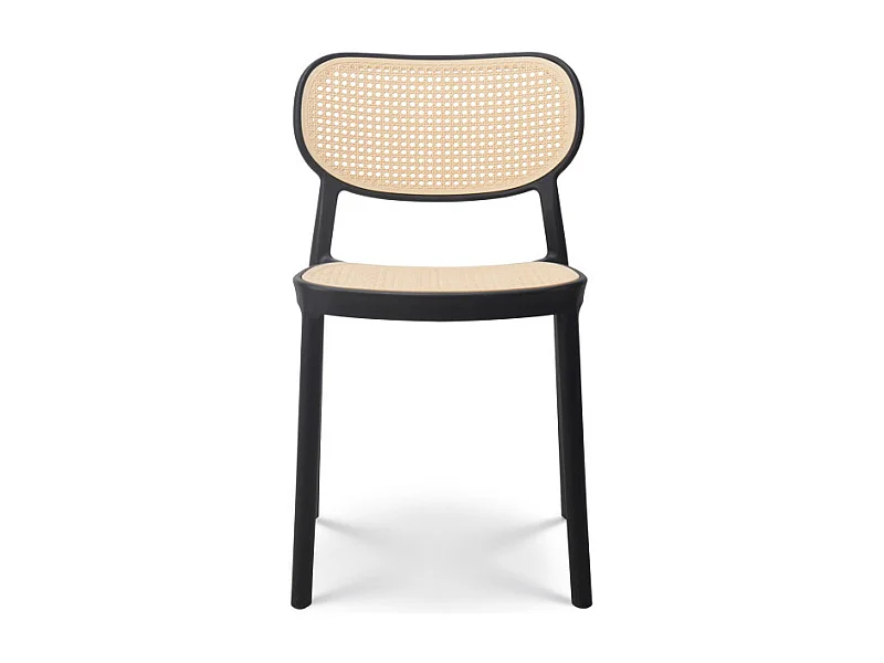 Chaise de salle à manger noire style vintage