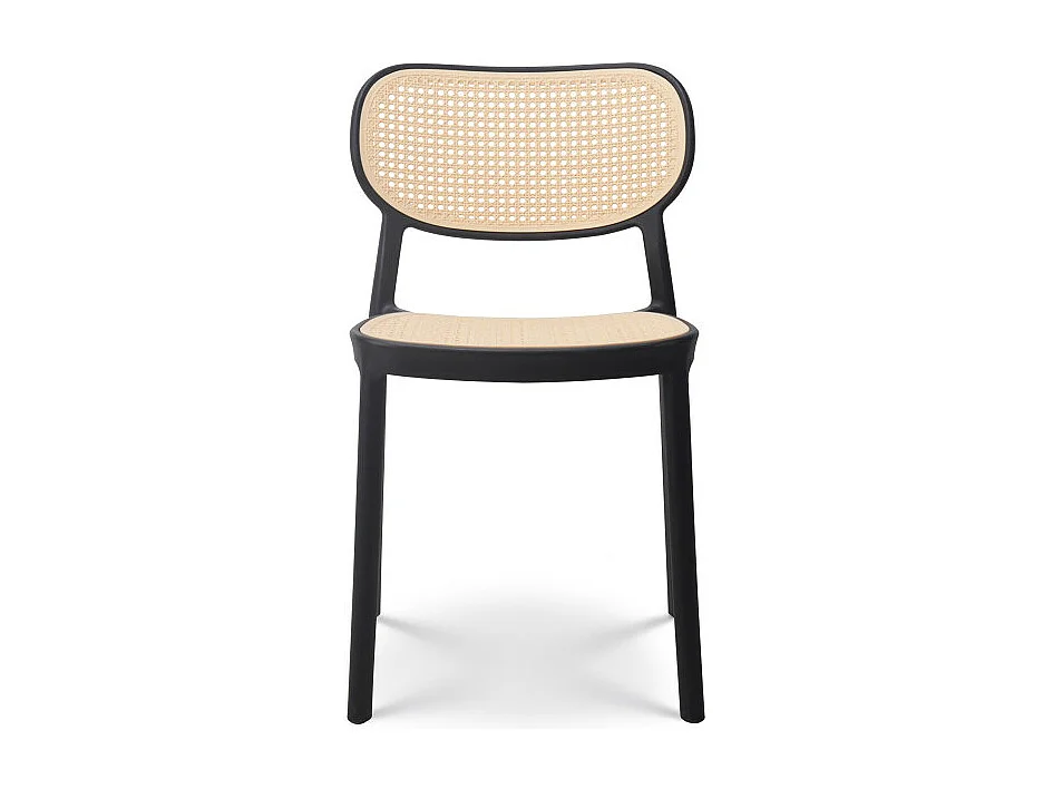 Chaise de salle à manger noire style vintage