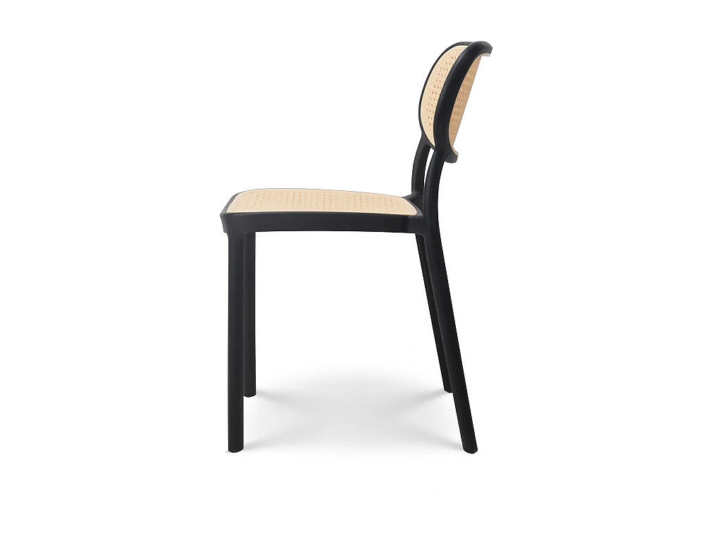 Chaise de salle à manger noire style vintage