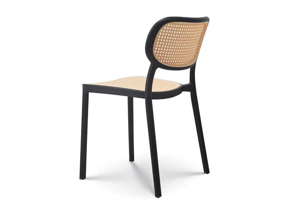 Chaise de salle à manger noire style vintage