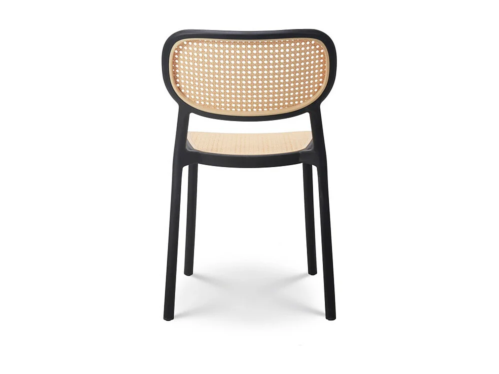 Chaise de salle à manger noire style vintage