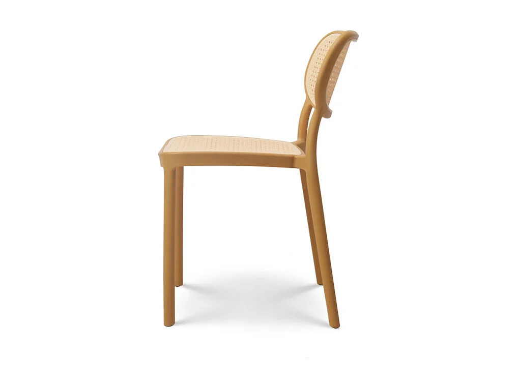 Chaise de salle à manger moutarde style vintage