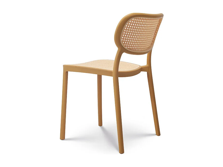 Chaise de salle à manger moutarde style vintage