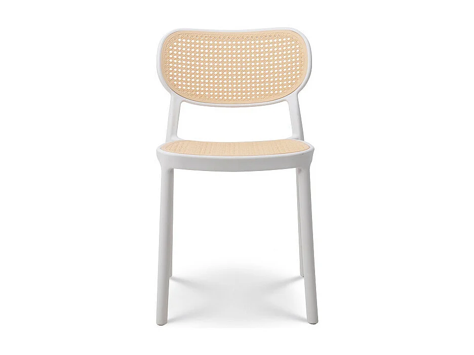 Chaise de salle à manger blanche style vintage