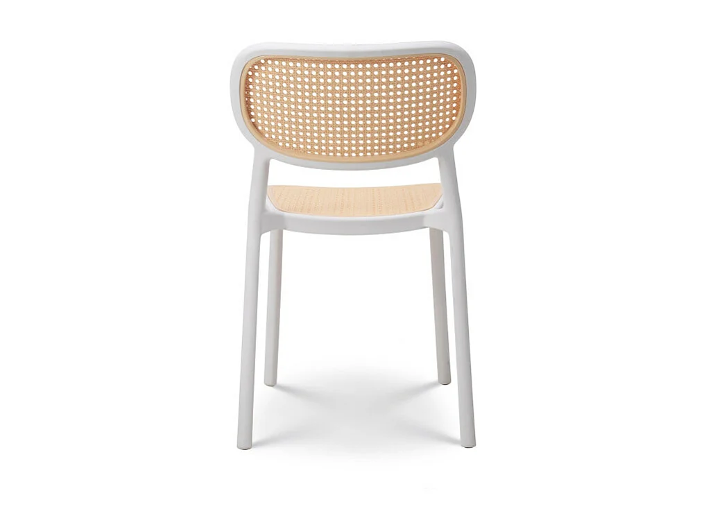 Chaise de salle à manger blanche style vintage